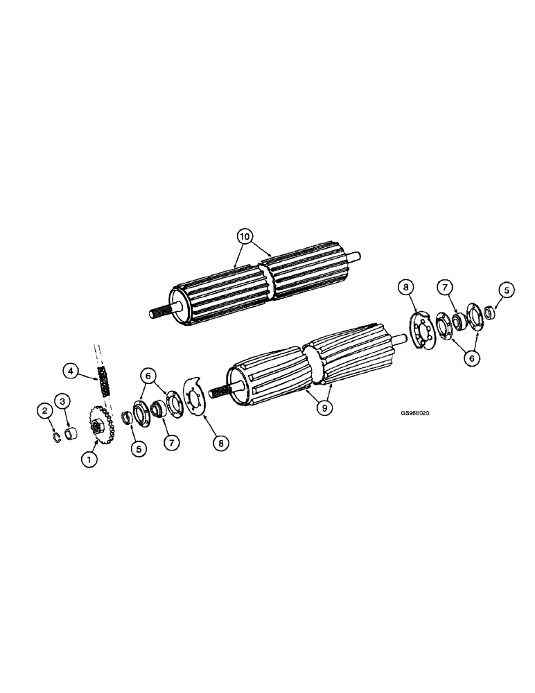 Схема запчастей Case IH INTERNATIONAL - (2-40) - CONDITIONER LOWER ROLL, HEADER MOUNTED (15) - CROP CONDITIONING