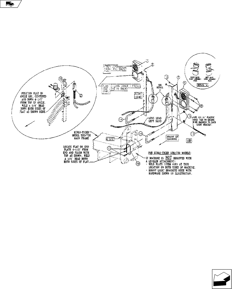 Схема запчастей Case IH 730 - (55.404.01) - WARNING AND TAIL LIGHT KIT (55) - ELECTRICAL SYSTEMS