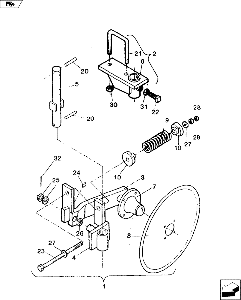 Схема запчастей Case IH 3200 - (75.200.07) - 20" SPRING COLTER ASSEMBLY (75) - SOIL PREPARATION
