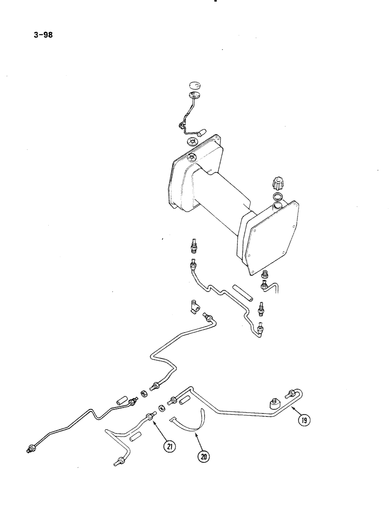 Схема запчастей Case IH 485 - (3-098) - FUEL TANK (CONTD) (03) - FUEL SYSTEM