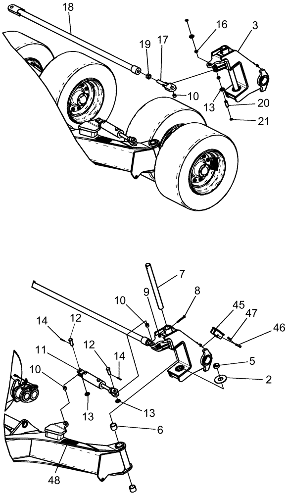 Схема запчастей Case IH 1260 - (41.200.02[02]) - STEERING - AXLE FRAME - CARRIER 30" (41) - STEERING