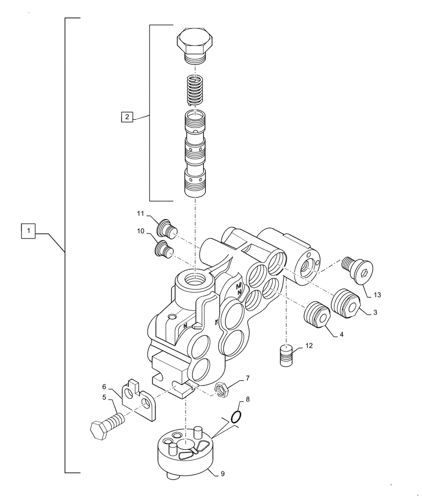 Схема запчастей Case IH L780 PRO - (35.204.BU[01]) - DIVERTER VALVE (35) - HYDRAULIC SYSTEMS