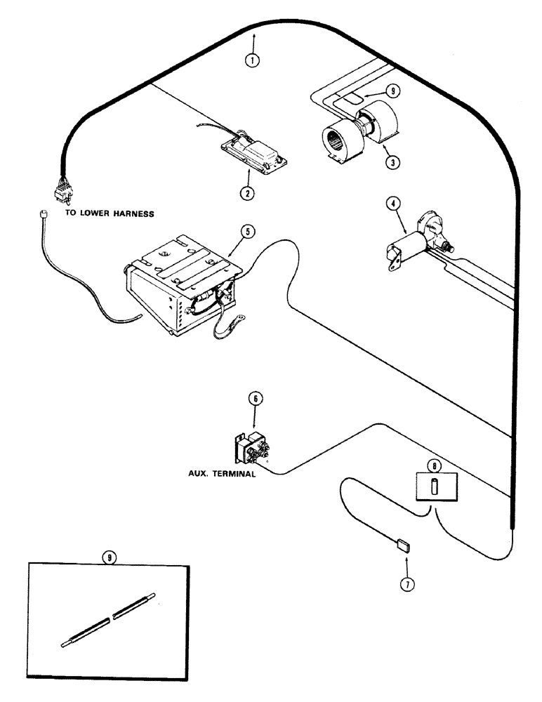 Схема запчастей Case IH 870 - (314) - CAB, ELECTRICAL EQUIPMENT & WIRING, PLENUM, BETTENDORF (09) - CHASSIS/ATTACHMENTS