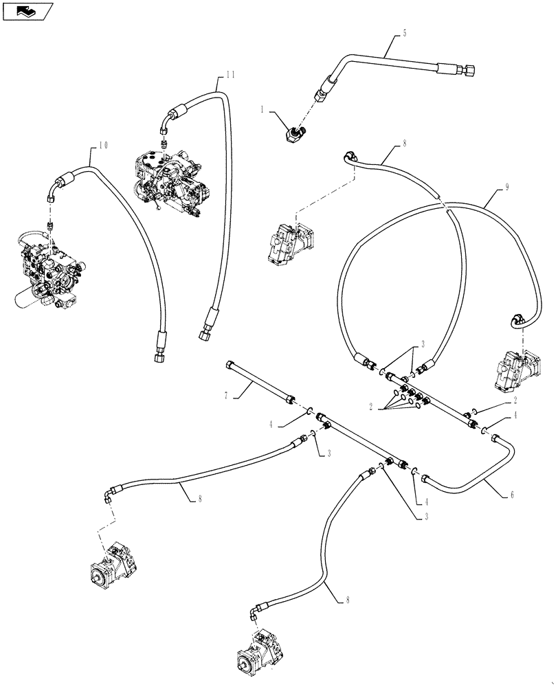 Схема запчастей Case IH 3230 - (29.212.01) - CASE DRAIN HYDRAULIC GROUP (29) - HYDROSTATIC DRIVE