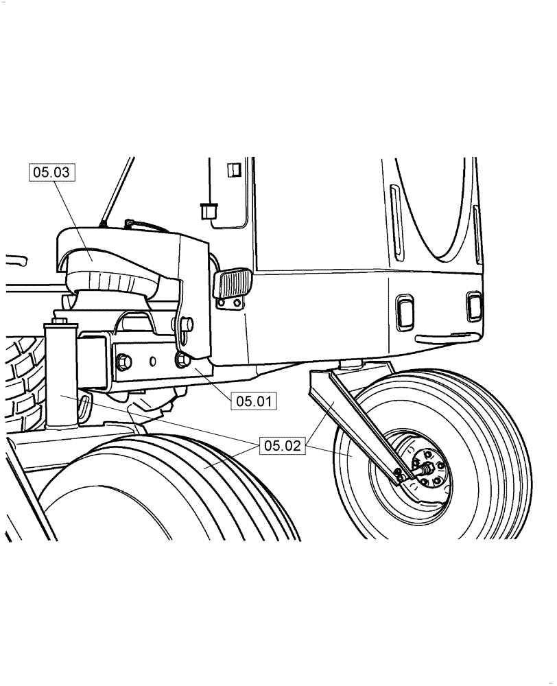 Схема запчастей Case IH WD2303 - (SECTION 5) - PICTORIAL INDEX, REAR AXLE (00) - GENERAL