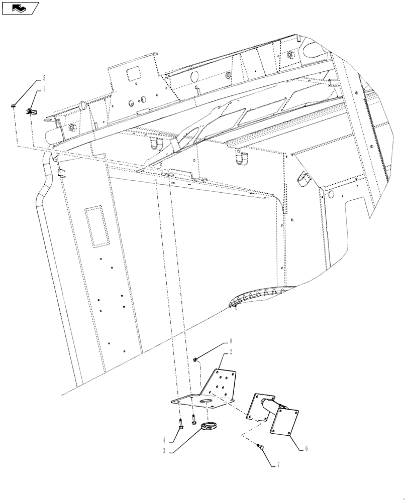 Схема запчастей Case IH 7130 - (55.100.56[02]) - PRECISION FARMING CAB COMPLETING CONTINUED (55) - ELECTRICAL SYSTEMS