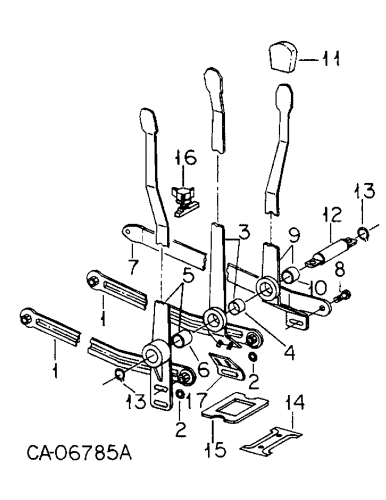 Схема запчастей Case IH 3788 - (10-23) - HYDRAULICS, HYDRAULIC DRAFT CONTROL LINKAGE (07) - HYDRAULICS