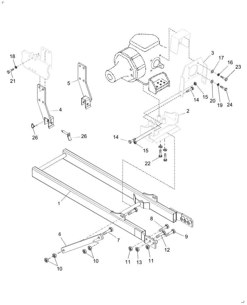 Схема запчастей Case IH BHX190 - (07[A]) - SUBFRAME - FARMALL 40-50 CVT - 717751016 