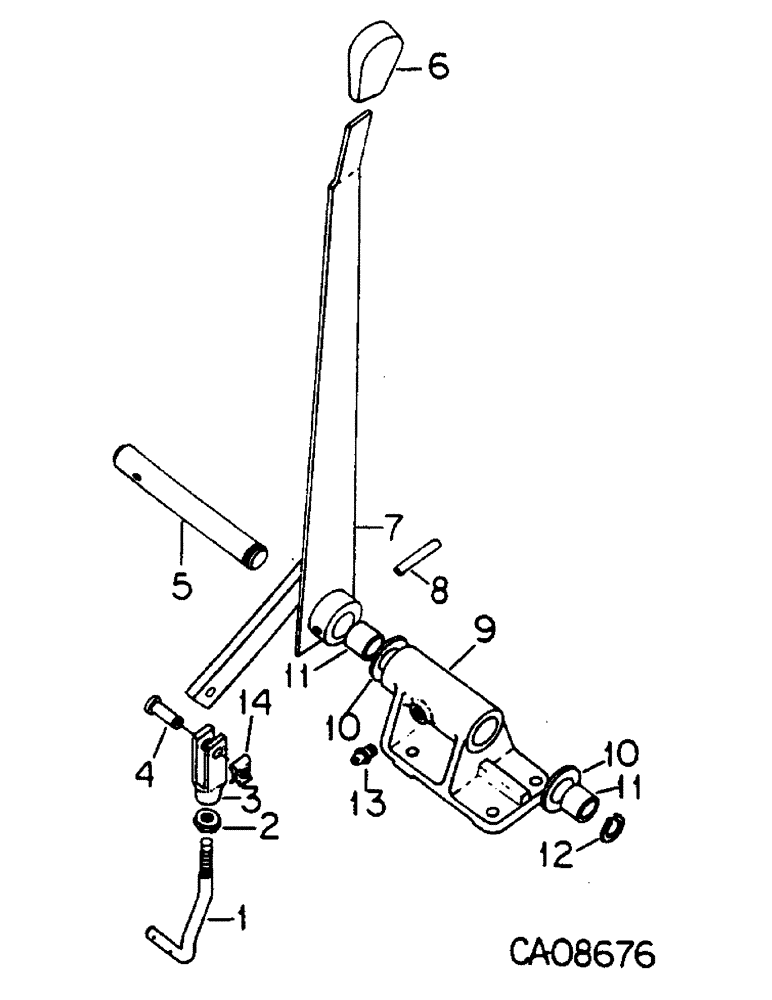 Схема запчастей Case IH 684 - (07-76) - DRIVE TRAIN, CONTROL LEVER, ALL WHEEL DRIVE TRACTORS (04) - Drive Train