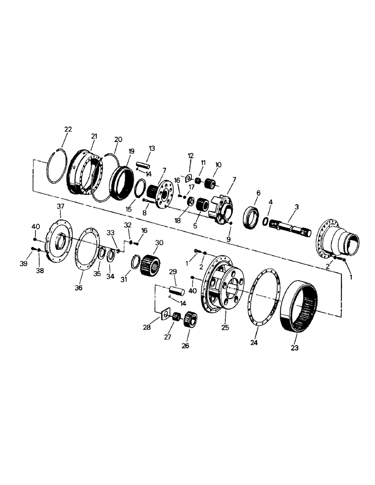 Схема запчастей Case IH KS-325 - (04-41) - PLANETARY ASSEMBLY, K598.20/30 (04) - Drive Train