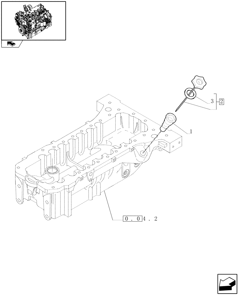 Схема запчастей Case IH PUMA 165 - (0.27.0) - ENGINE OIL DIPSTICK (01) - ENGINE