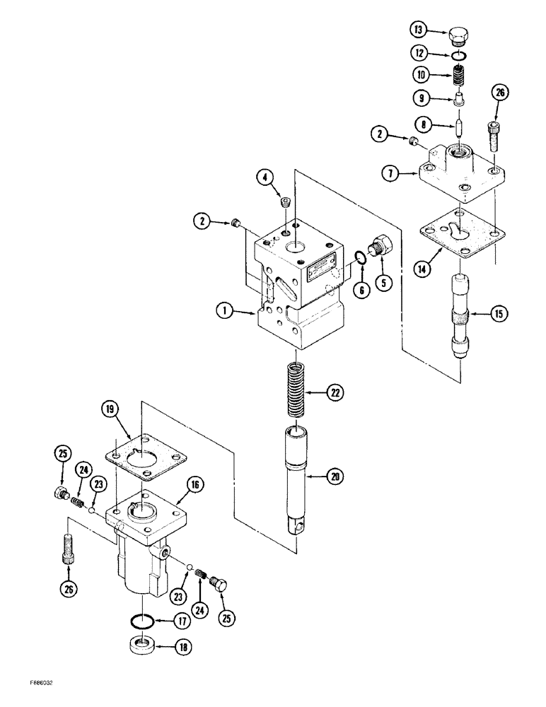 Схема запчастей Case IH 9330 - (6-060) - PTO CONTROL VALVE ASSEMBLY (06) - POWER TRAIN