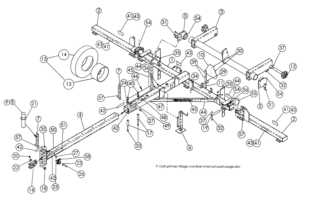 Схема запчастей Case IH 160 - (39.100.01) - FRAME (09) - CHASSIS/ATTACHMENTS