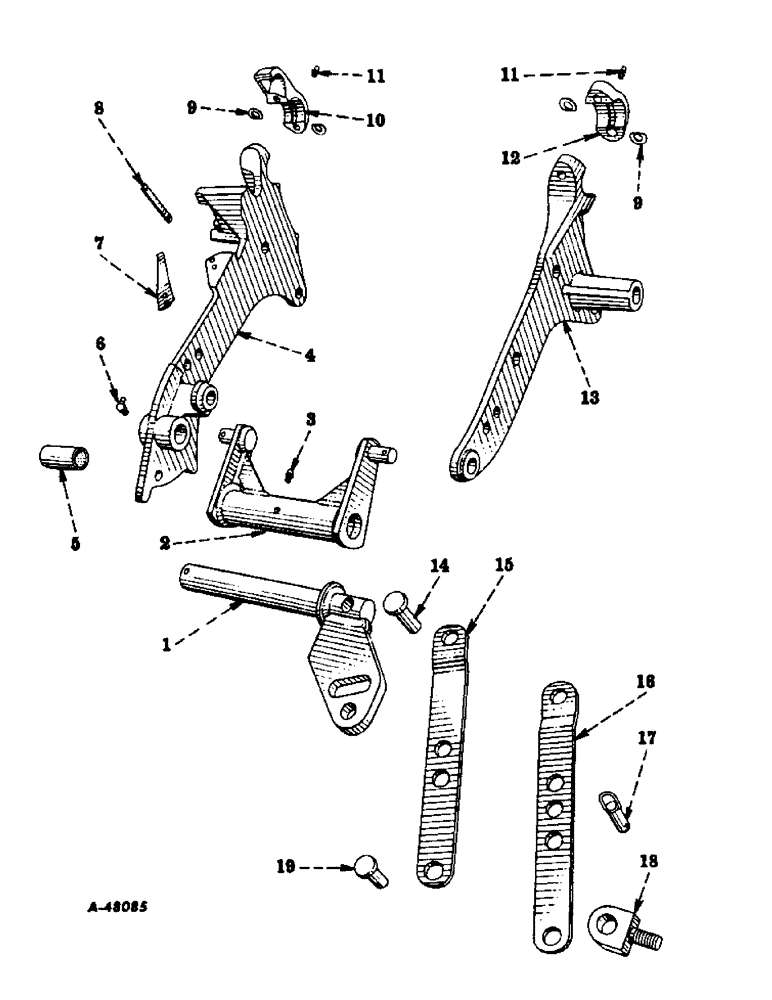 Схема запчастей Case IH 230 - (325) - ATTACHMENTS, FAST-HITCH WITH TRACTION CONTROL, SPECIAL, PLATE SIDES, LATERAL SWING LIMITER & SHAFT Attachments