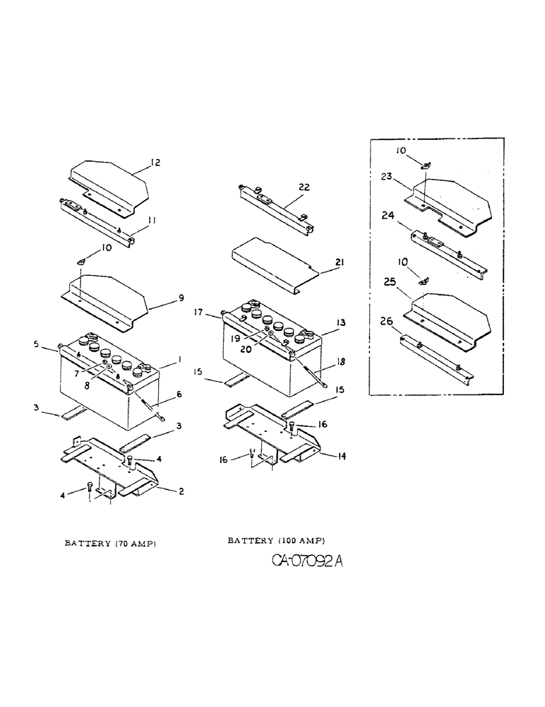 Схема запчастей Case IH 284 - (08-03) - ELECTRICAL, BATTERY AND BATTERY TRAY, DIESEL ENGINE TRACTORS (06) - ELECTRICAL