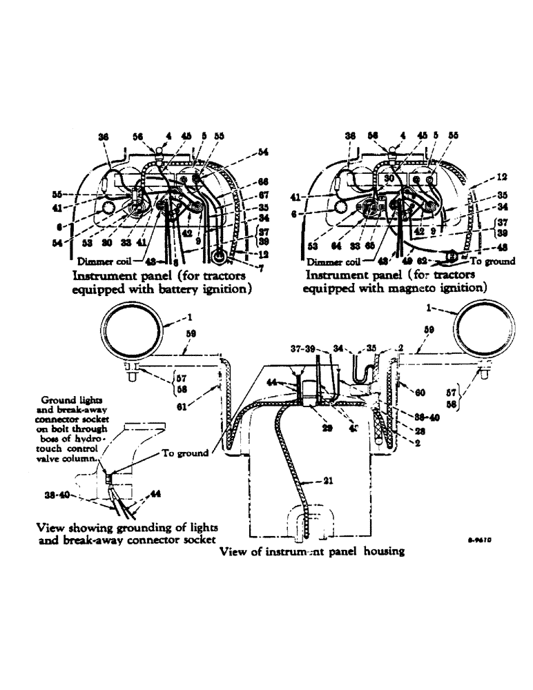 Схема запчастей Case IH 300 - (121) - ELECTRICAL SYSTEM, CARBURETED ENGINE, STARTING AND LIGHTING SYSTEM, FOR FARMALL 350 SERIES TRACTORS (06) - ELECTRICAL SYSTEMS