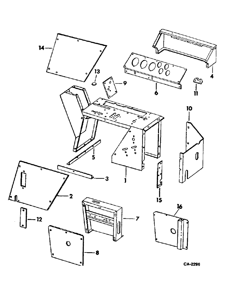 Схема запчастей Case IH 915 - (13-04) - SUPERSTRUCTURE, OPERATORS CONSOLE (05) - SUPERSTRUCTURE