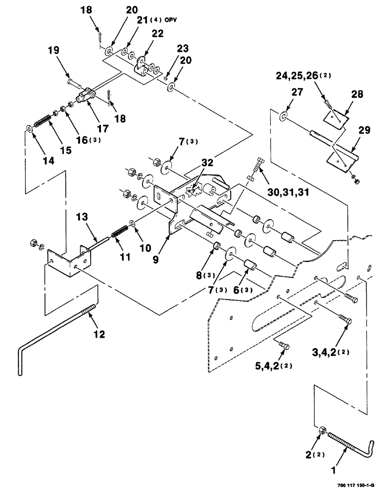 Схема запчастей Case IH 8420 - (06-06) - THREADER ASSEMBLY (TWINE CUTOFF) (14) - BALE CHAMBER