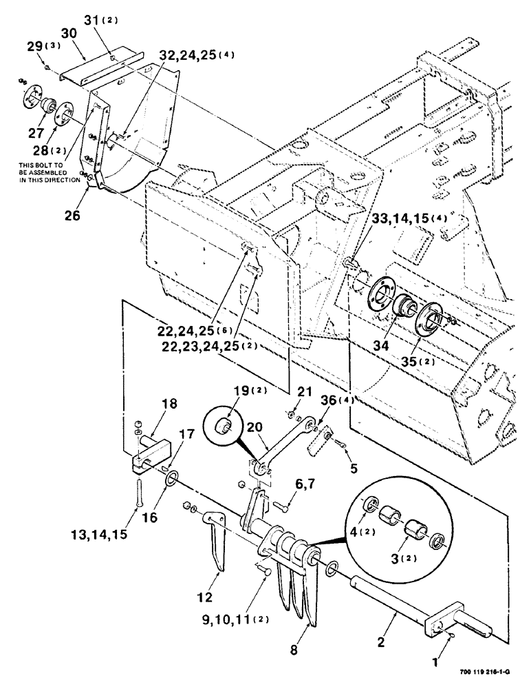 Схема запчастей Case IH 8545 - (5-02) - CHARGE AND STUFFER ASSEMBLY (13) - FEEDER