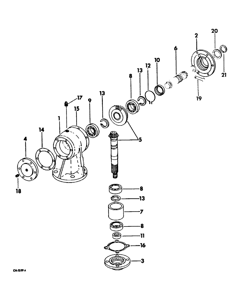 Схема запчастей Case IH 111 - (T-7) - GEAR BOX 