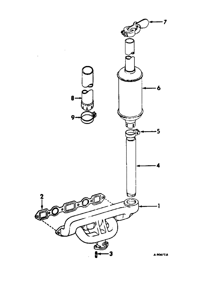 Схема запчастей Case IH 544 - (C-02) - CARBURETED ENGINE, INTAKE MANIFOLD AND EXHAUST SYSTEM, VERTICAL EXHAUST (01) - ENGINE