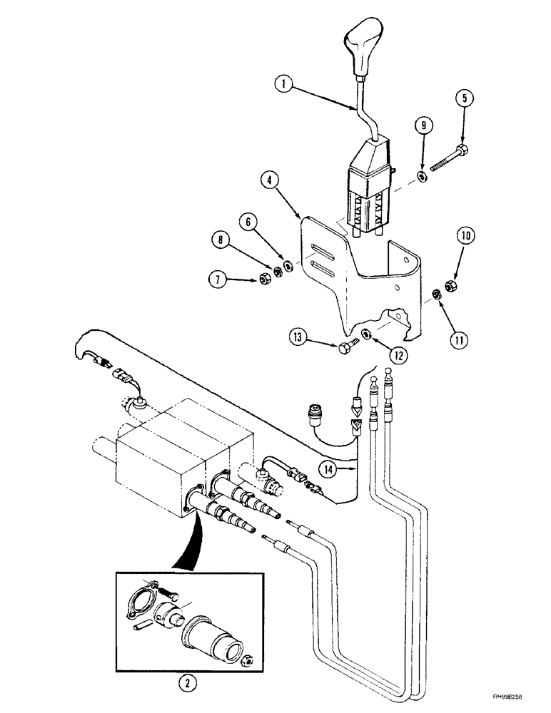 Схема запчастей Case IH L400 - (8-36) - HYDRAULIC CONTROLS - MOUNTING, 3 FUNCTION C50, C60 (08) - HYDRAULICS