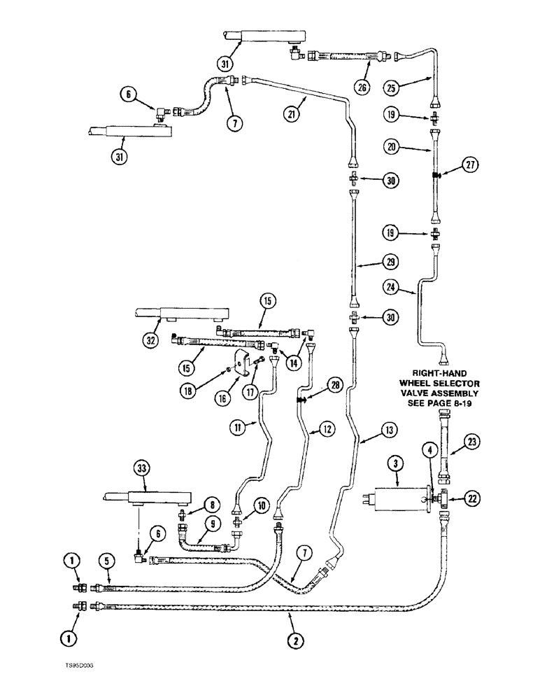 Схема запчастей Case IH 736 - (8-14) - 736 WINDROWER HYDRAULIC CIRCUIT (08) - HYDRAULICS