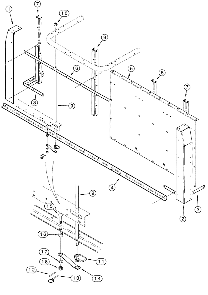 Схема запчастей Case IH 2555 - (09D-03) - LID BASKET (16) - BASKET