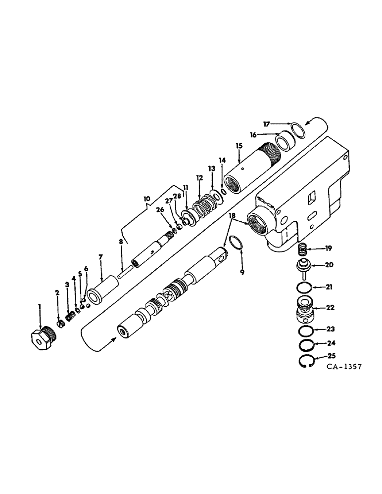 Схема запчастей Case IH 2500 - (10-53) - HYDRAULICS, HYDRAULIC CONTROL VALVE, TRACTORS WITH AUXILIARY VALVES, SERIAL NO. 113209 AND BELOW (07) - HYDRAULICS
