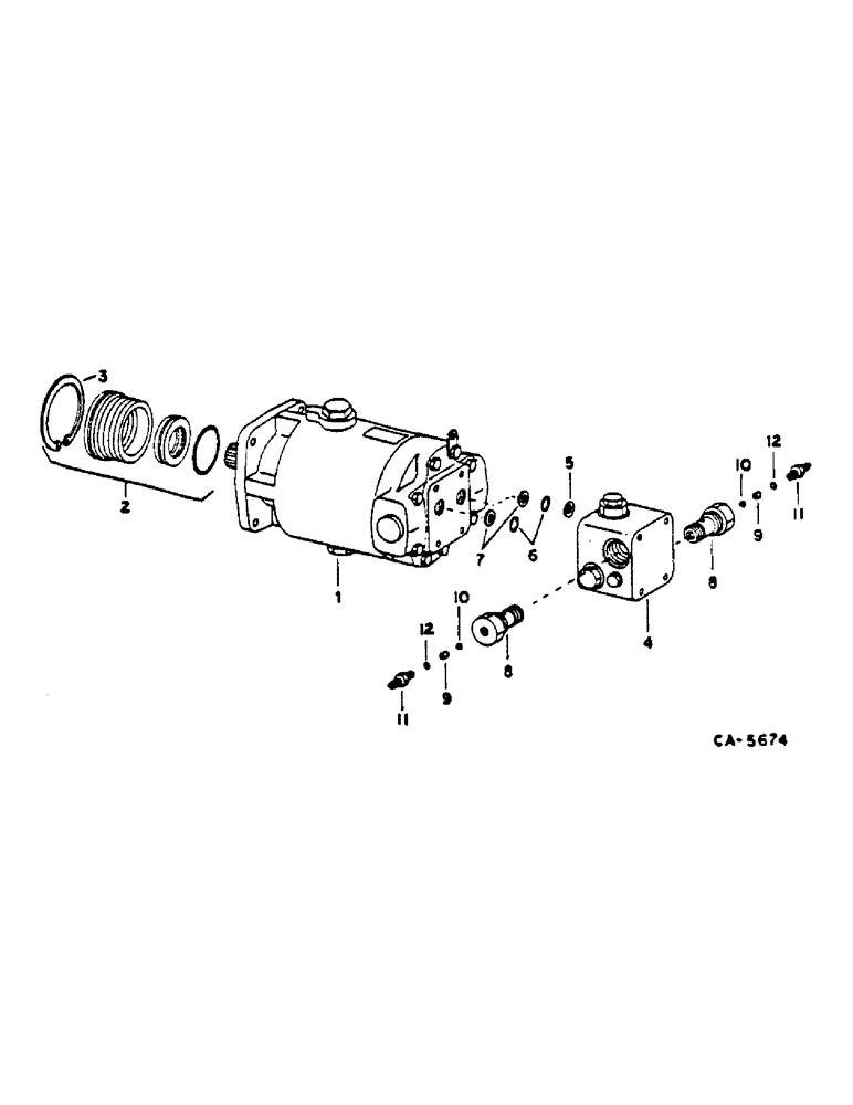 Схема запчастей Case IH 622 - (F-31) - HYDRAULICS SYSTEM, HYDROSTATIC MOTOR ASSY, EATON (07) - HYDRAULIC SYSTEM