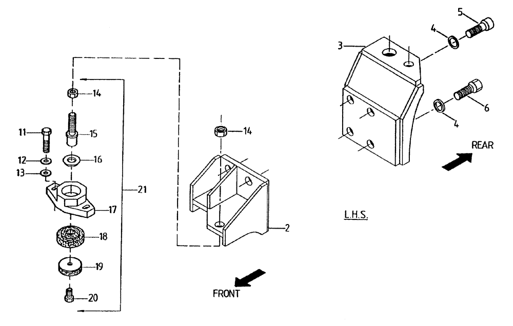 Схема запчастей Case IH 7700 - (C04[05A]) - ENGINE MOUNTS {125} Engine & Engine Attachments
