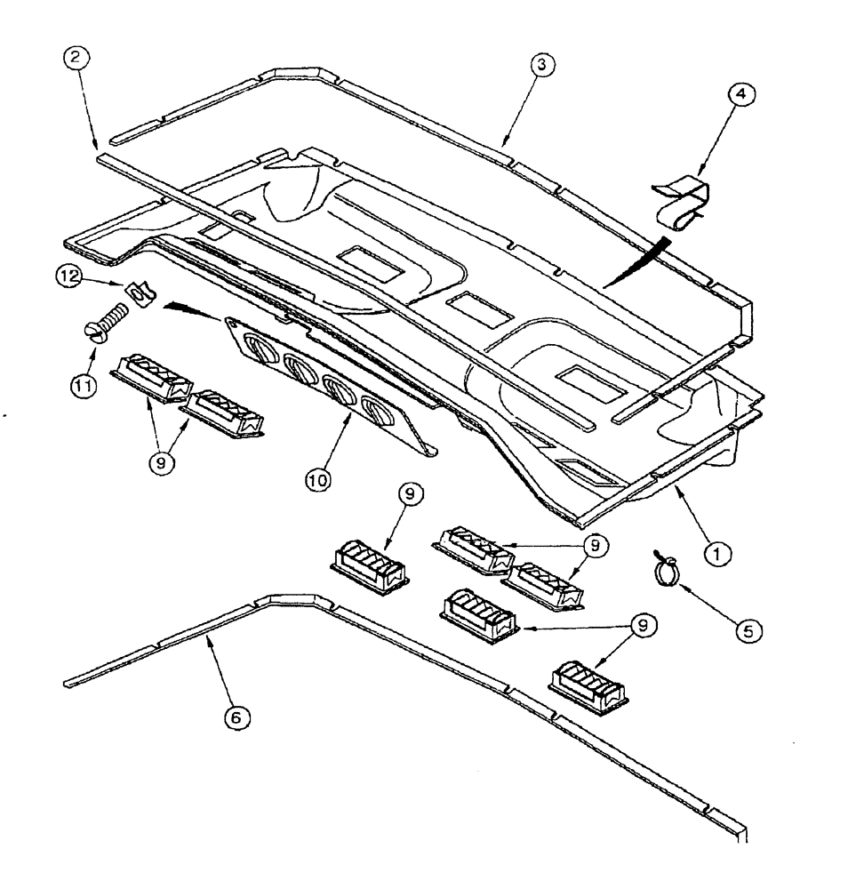 Схема запчастей Case IH 7700 - (A11[13]) - ROOF PANEL Mainframe & Functioning Components