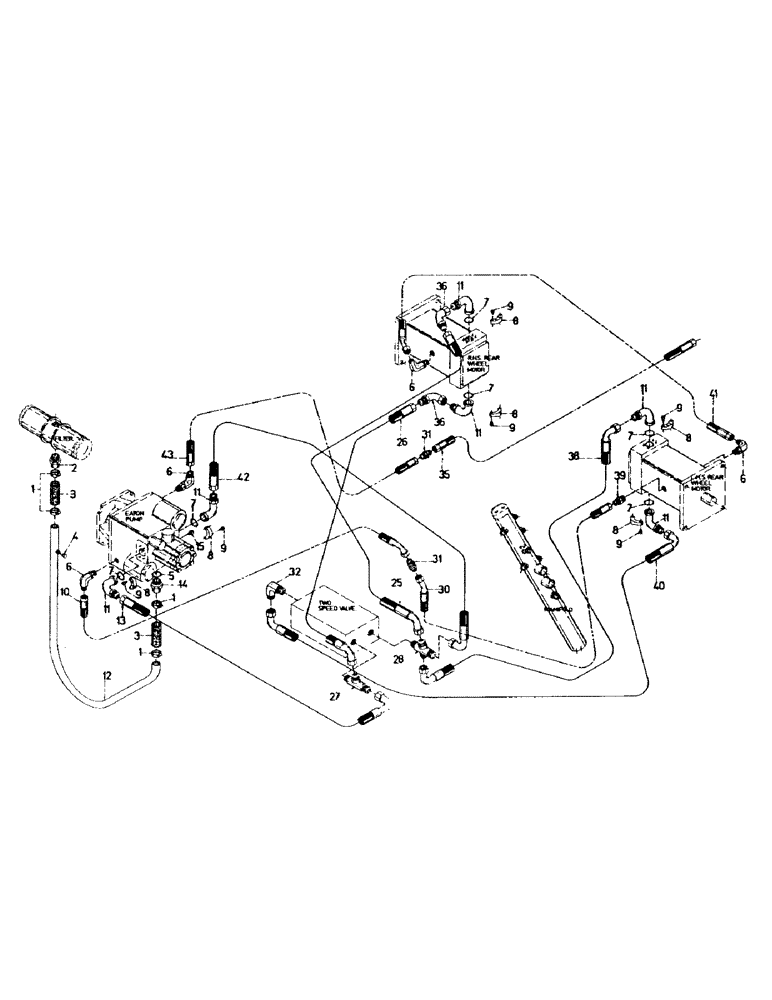 Схема запчастей Case IH 7000 - (B05-76) - HYDRAULICS, CIRCUIT, TRANSMISSION 7000 W/ TWO SPEED CONTROL Hydraulic Components & Circuits