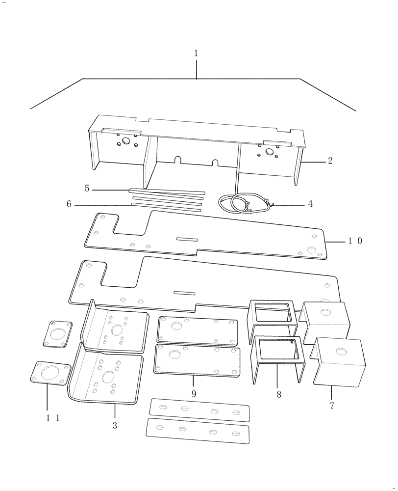 Схема запчастей Case IH WD2303 - (18.04[1]) - WEIGHT CARRIER KIT, STANDARD AXLE (18) - ACCESSORIES