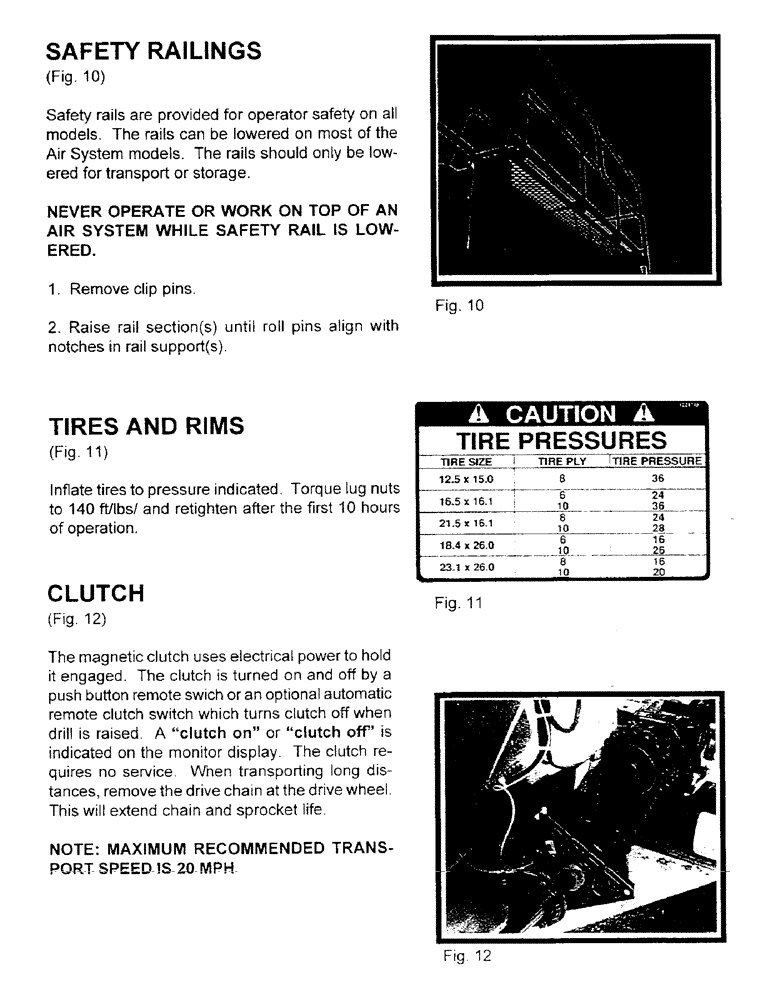 Схема запчастей Case IH 3400 - (B06) - SAFETY RAILINGS/TIRES AND RIMS/CLUTCH 