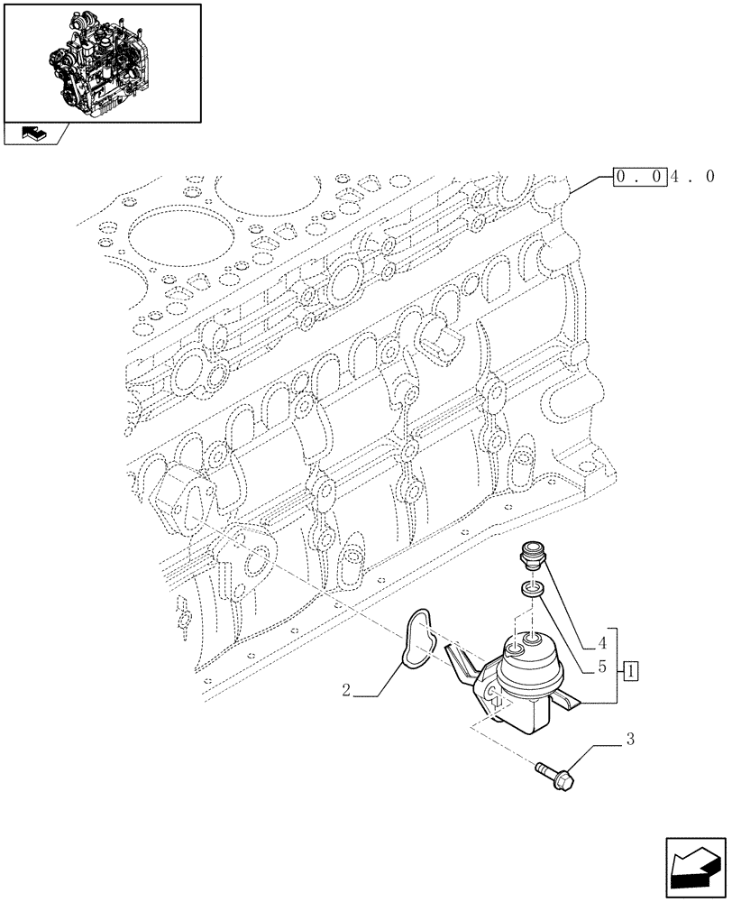 Схема запчастей Case IH FARMALL 95C - (0.20.1) - FUEL PUMP (01) - ENGINE