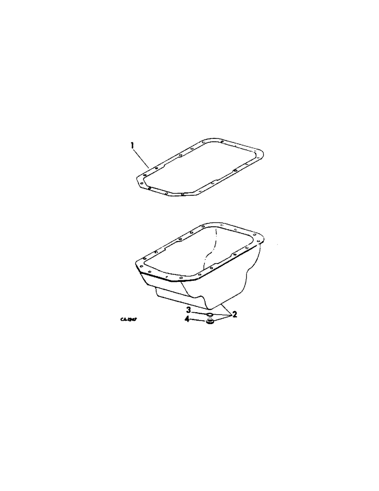 Схема запчастей Case IH C-175 - (F-16) - CRANKCASE OIL PAN, 375 WINDROWERS, 3400A AND 3514 TRACTORS 
