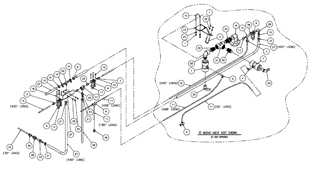 Схема запчастей Case IH FLX610 - (05-009) - FOAM DELIVERY, 60/85 BOOM Liquid Plumbing