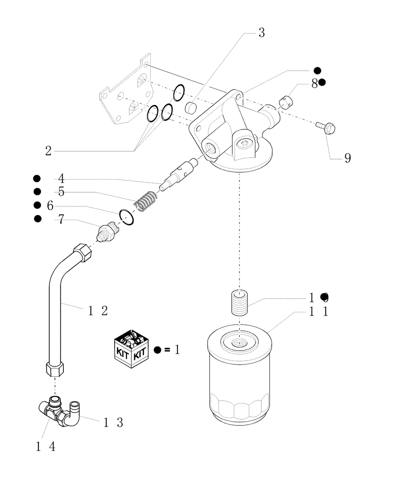 Схема запчастей Case IH WDX1101 - (098) - ENGINE, OIL FILTER (10) - ENGINE