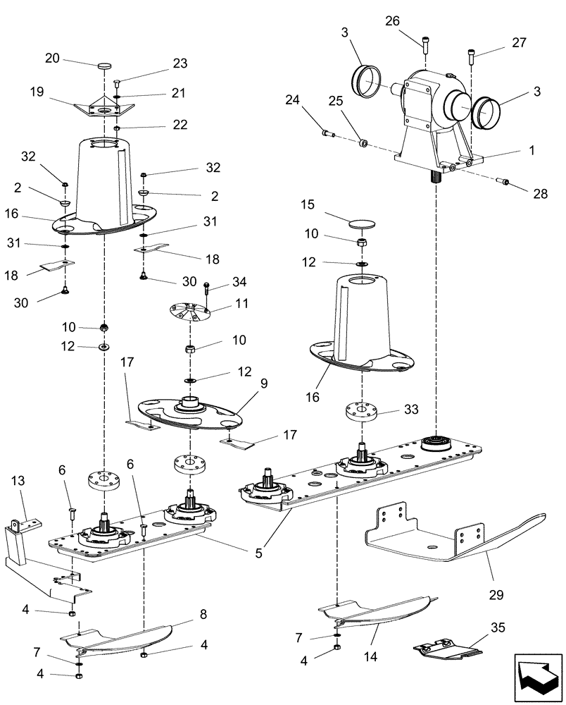 Схема запчастей Case IH MDX21 - (K.10.E.60[01B]) - CUTTERBAR, EXTERNAL COMPONENTS - FROM PIN Y9ZSB0001 K - Crop Processing