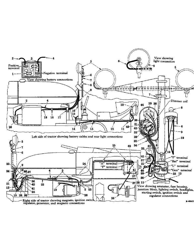 Схема запчастей Case IH FARMALL HV - (076) - ELECTRICAL SYSTEM, LIGHTING AND STARTING ATTACHMENT, MAGNETO IGNITION, SPECIAL (06) - ELECTRICAL SYSTEMS