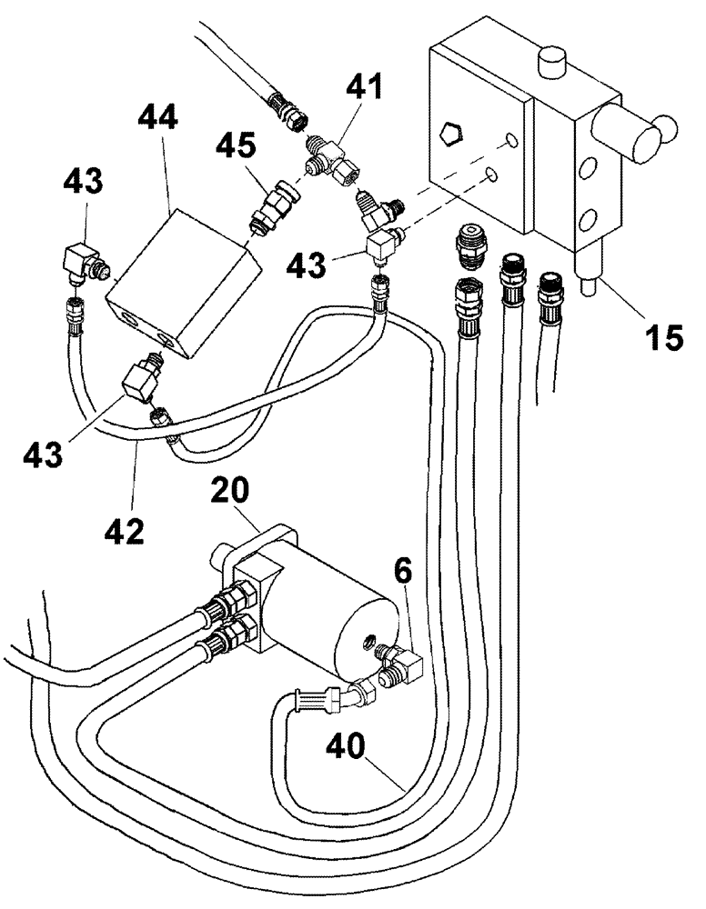 Схема запчастей Case IH 1052 - (09-57) - EUROPEAN HEADER UPGRADES - ADAPTER CASE DRAIN & AUGER REVERSER KITS (09) - CHASSIS