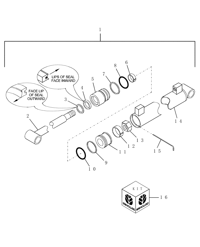 Схема запчастей Case IH LX146 - (015) - GRAPPLE FORK CYL. (35) - HYDRAULIC SYSTEMS