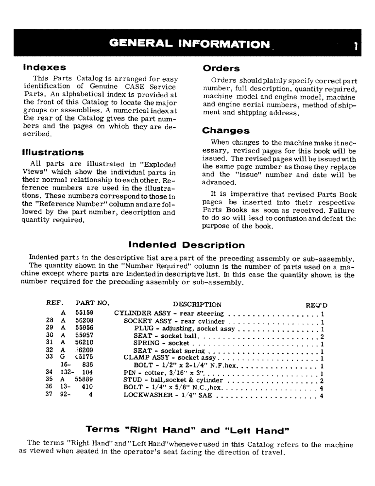Схема запчастей Case IH 960 - (001) - GENERAL INFORMATION (00) - GENERAL & PICTORIAL INDEX