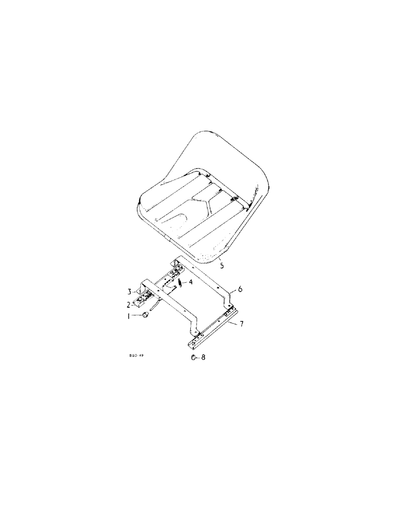 Схема запчастей Case IH 484 - (13-06[A]) - SUPERSTRUCTURE, SEAT NON-SUSPENSION PVC COVERED, LOW PROFILE TRACTORS (05) - SUPERSTRUCTURE