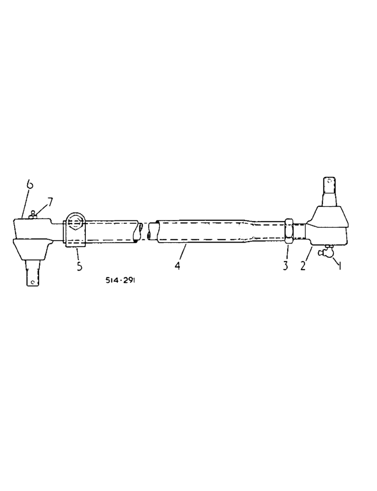 Схема запчастей Case IH 584 - (14-12) - TIE ROD ASSY, ADJUSTABLE FRONT AXLE, STRAIGHT, IH Suspension