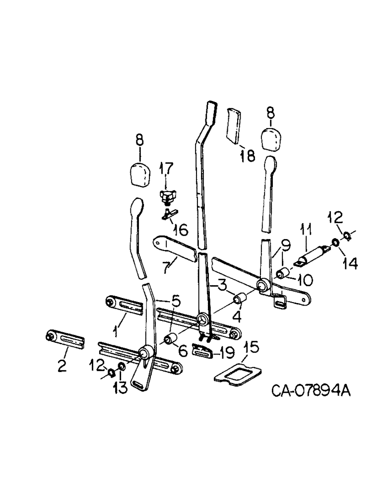Схема запчастей Case IH 7288 - (10-46) - HYDRAULICS, HYDRAULIC DRAFT CONTROL LINKAGE (07) - HYDRAULICS