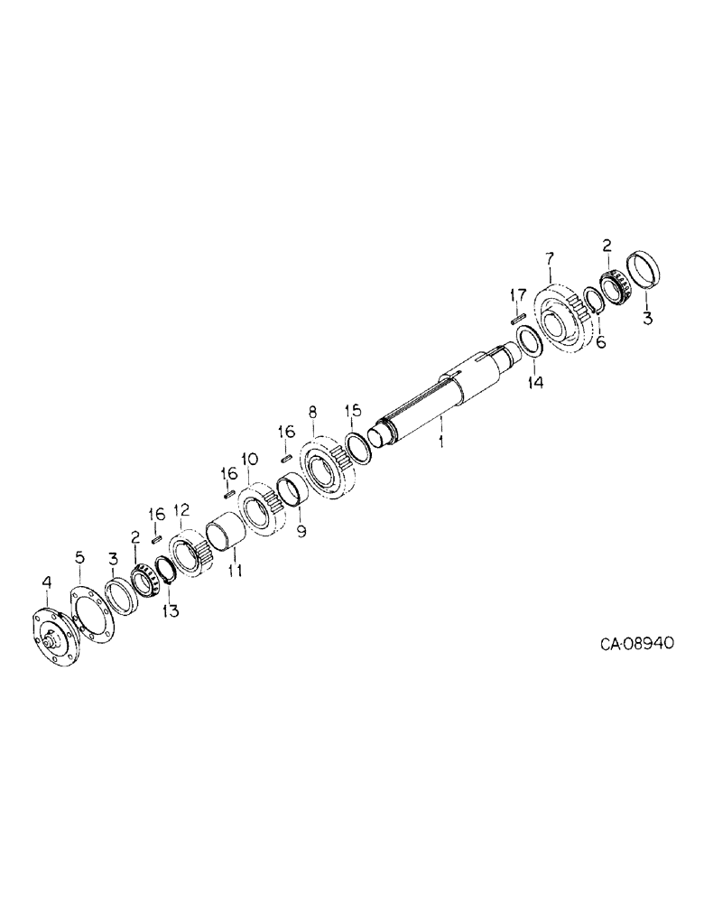 Схема запчастей Case IH 7488 - (07-14) - DRIVE TRAIN, SPEED TRANS COUNTERSHAFT (04) - Drive Train