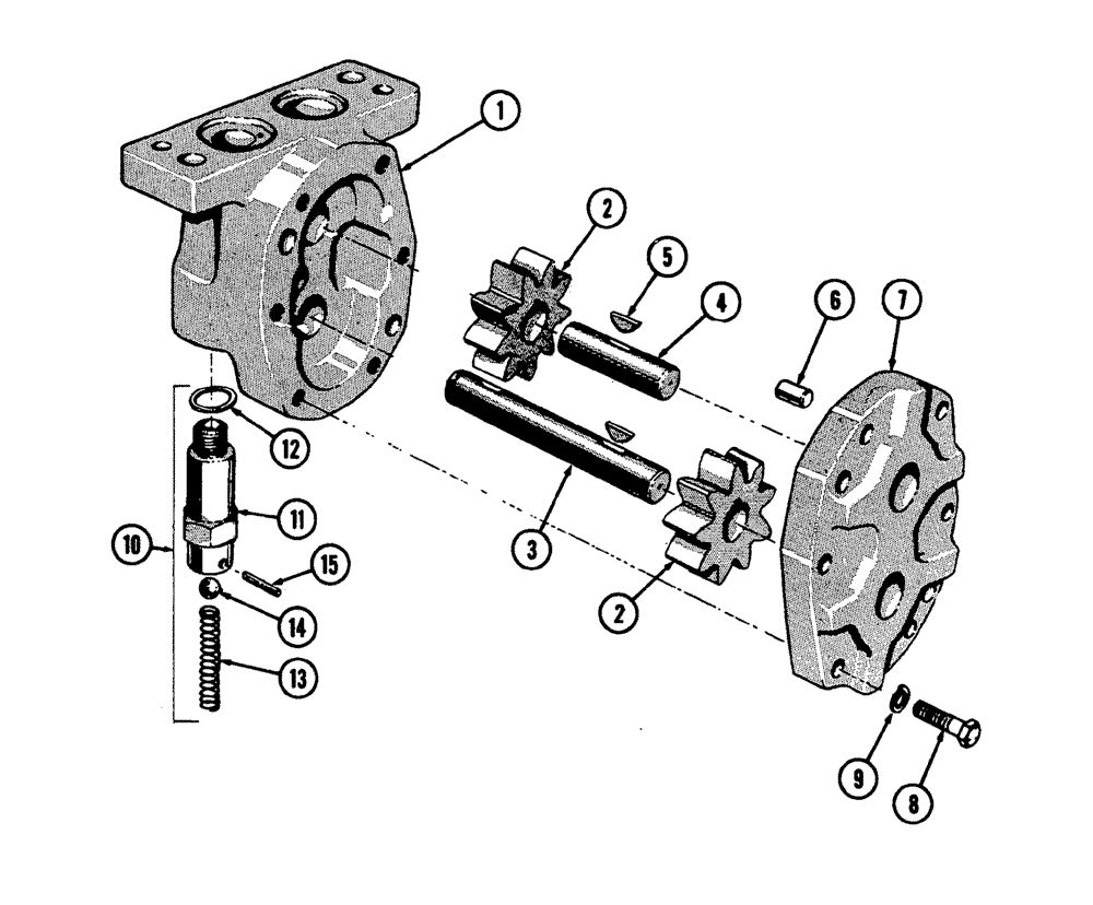 Схема запчастей Case IH 630 - (065) - PARTS FOR A49069 CASE-O-MATIC PUMP (06) - POWER TRAIN