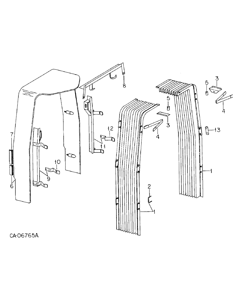Схема запчастей Case IH 3588 - (13-05) - SUPERSTRUCTURE, BELLOWS AND COWL (05) - SUPERSTRUCTURE